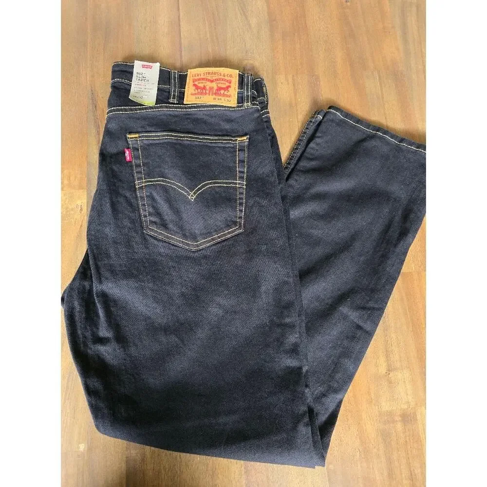 Levi's Flex 512 Slim Taper Stretch Jeans Men's Denim Stretch 38x32 NWT